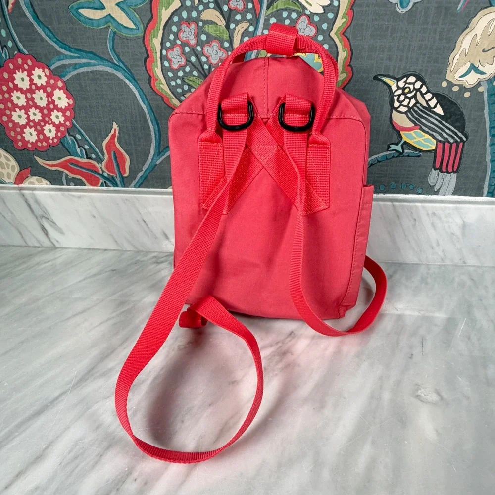 Fjallraven Kanken Mini Backpack Pink Vinylon F Small Daypack 23510 12x9x5 READ